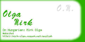 olga mirk business card